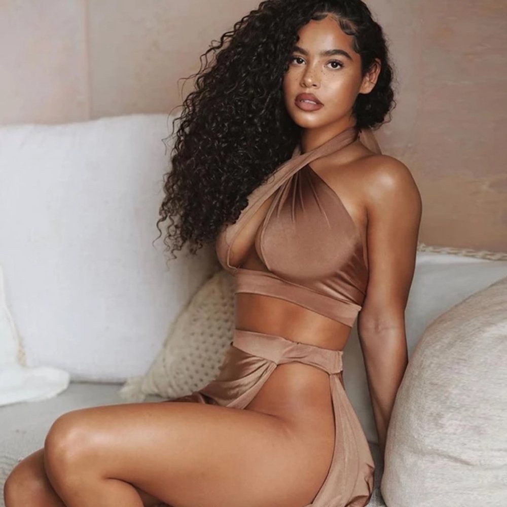 Story1440 Two piece hollow out set. Skirt and top. NWT